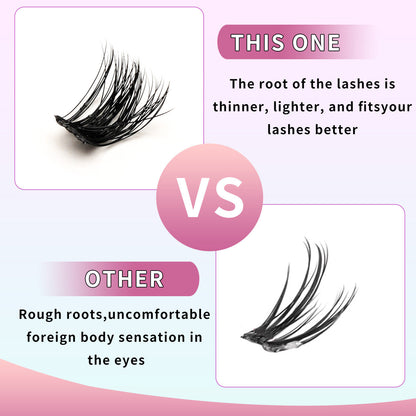 Lash Clusters Kit with Long-lasting Lash Bond and Seal,Tweezers and Remover