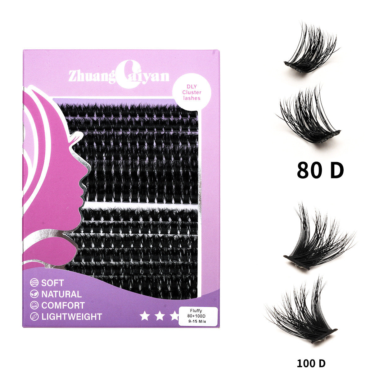 Lash Clusters Kit with Long-lasting Lash Bond and Seal,Tweezers and Remover