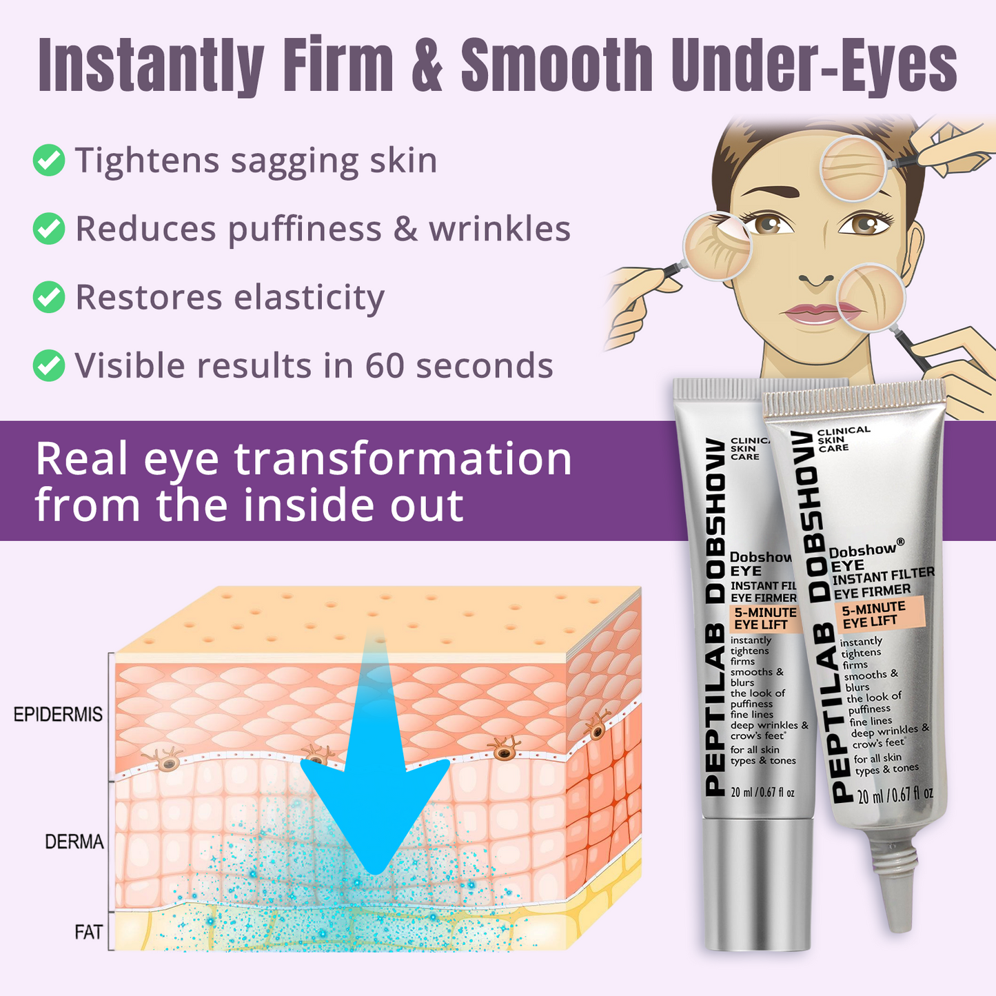Dobshѳw® Instant Filter Eye Firmer