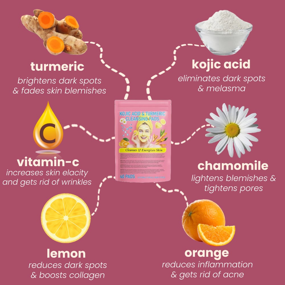 Turmeric Kojic Acid Cleansing Pads