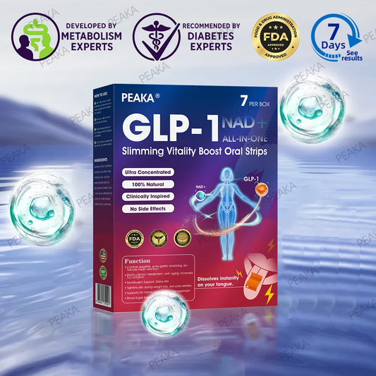 Official Store | PEAKA® GLP‑1 Slimming Vitality Boost Oral Strips 🥇 NAD+ Natural Formula with Moringa & Herbal Extracts | Visible results in 7 days ✅ Supports weight loss, heart health, blood sugar, sleep, joints & more.