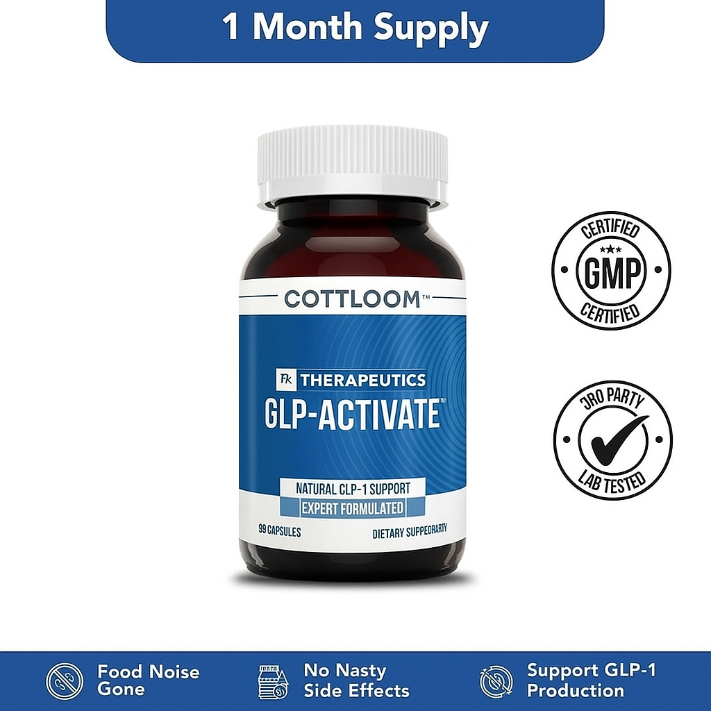 Official Store | Cottloom® GLP-Activate Natural Capsules with Plant Extracts丨Supports GLP-1, Appetite Control, Energy, Digestion, Fat Burning, Blood Sugar Balance & More