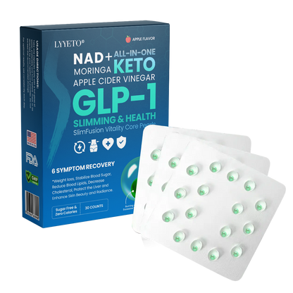 Lyyeto® GLP-1 Slimming & Health SlimFusion Vitality Core Pearls - NAD+ Moringa & ACV🔹XII